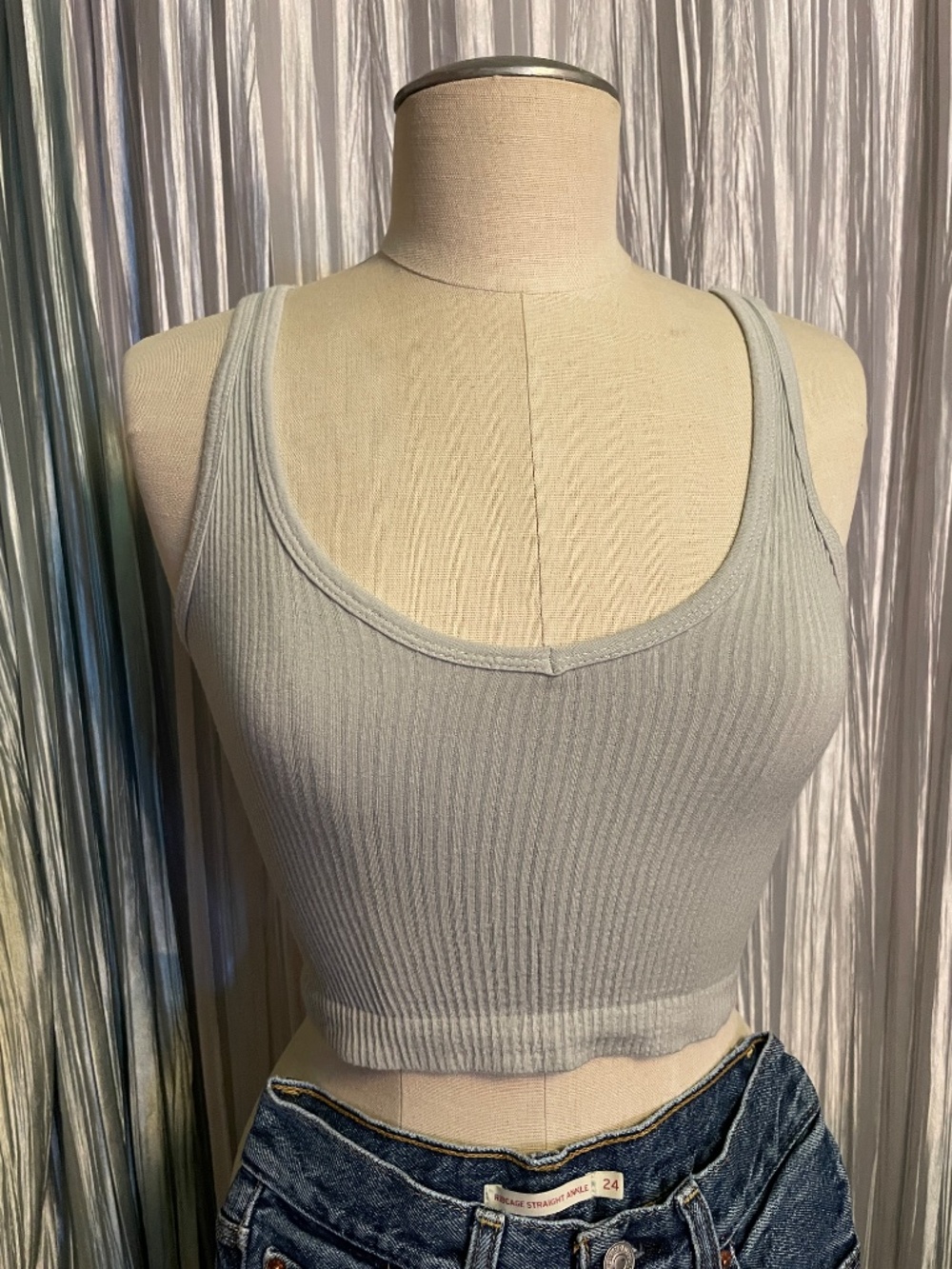 UO Light Blue Crop Tank